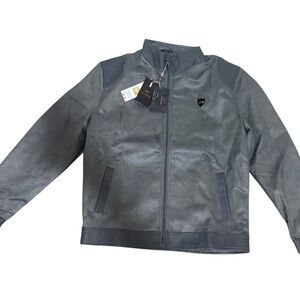 BV Men’s Italian Grey Premium Suede Full-Zip Bomber Jacket NWT – Luxury Designer